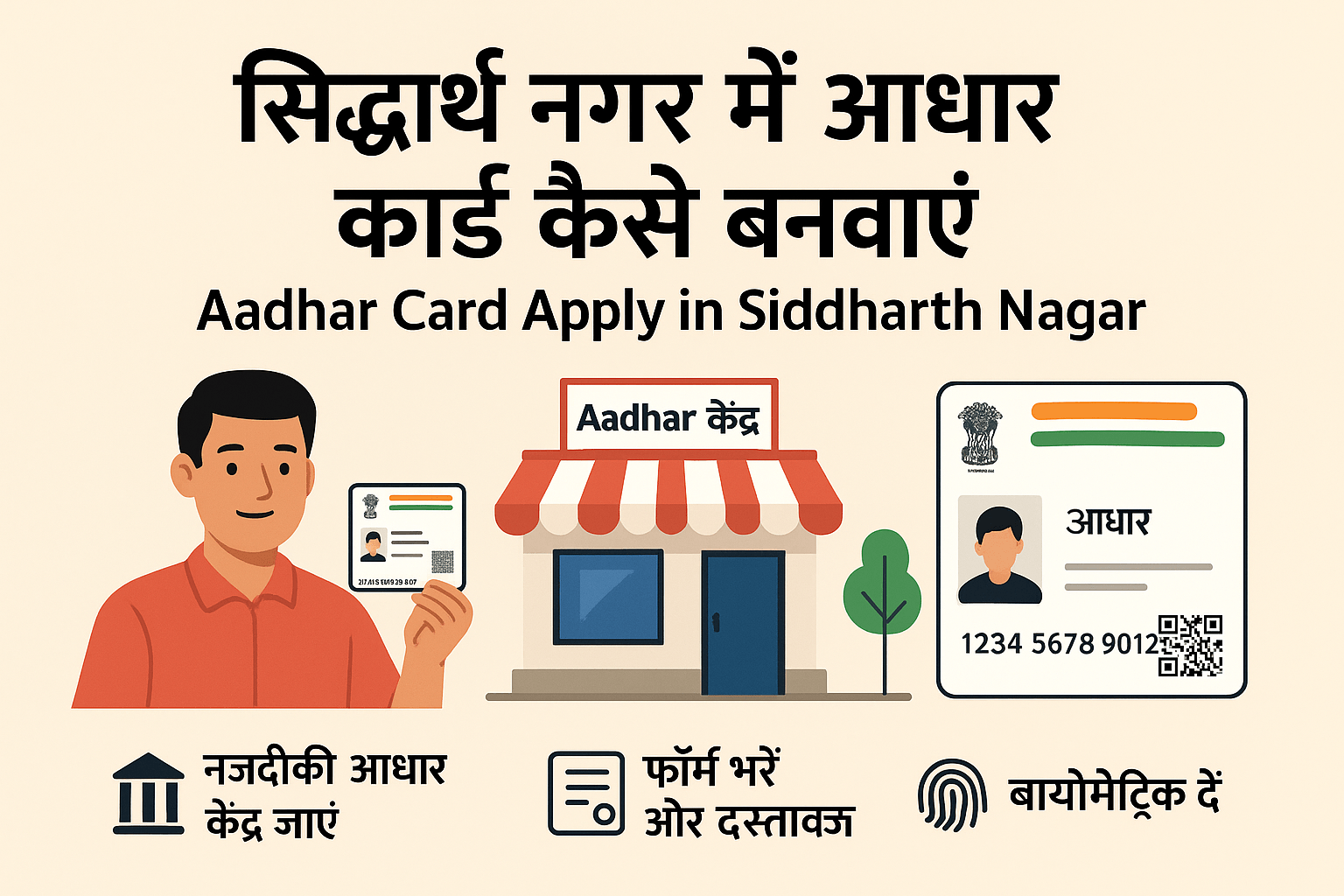 Siddharth Nagar me Aadhar Card Kaise Banaye