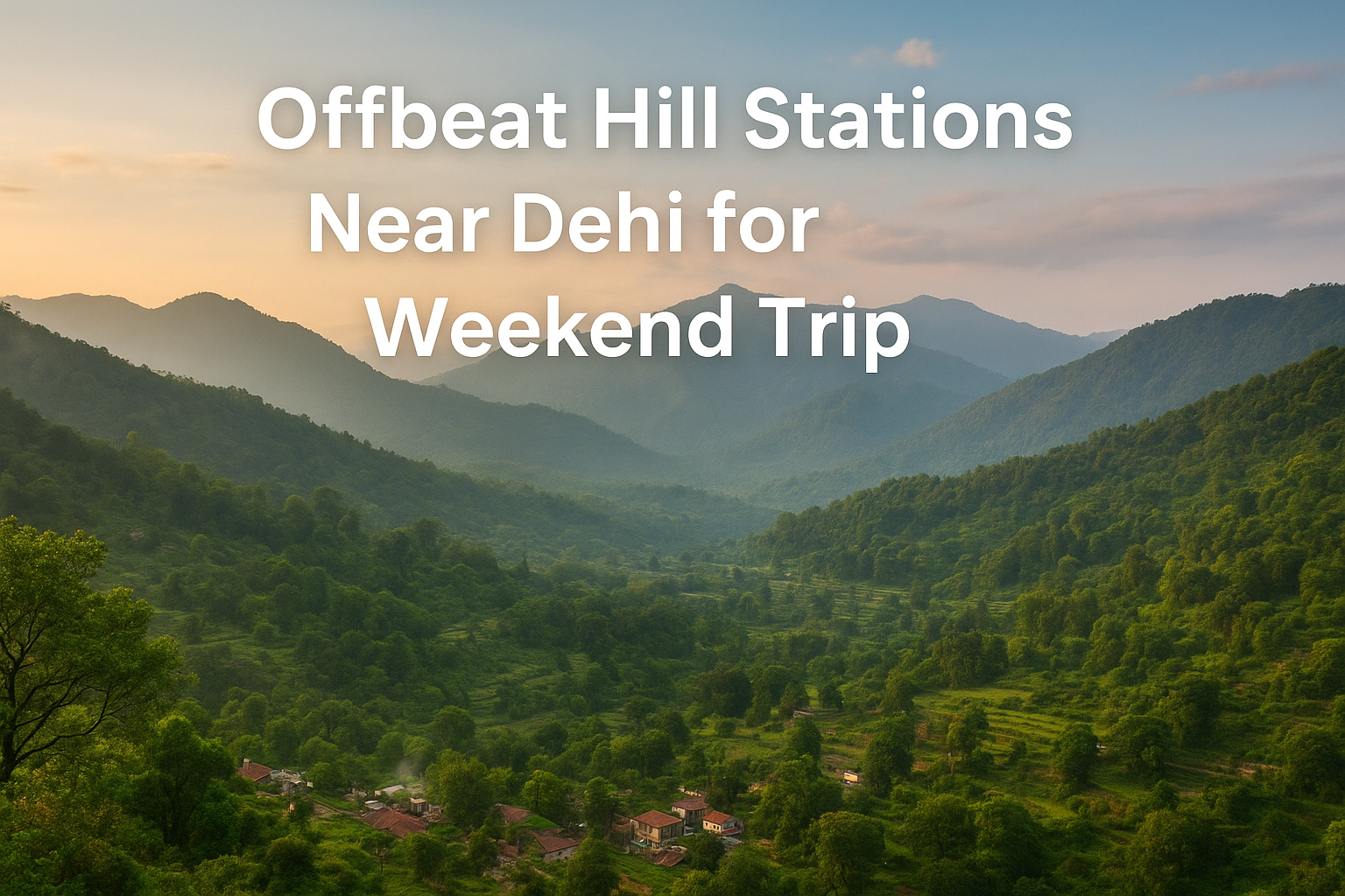 Offbeat hill station near Delhi with scenic view