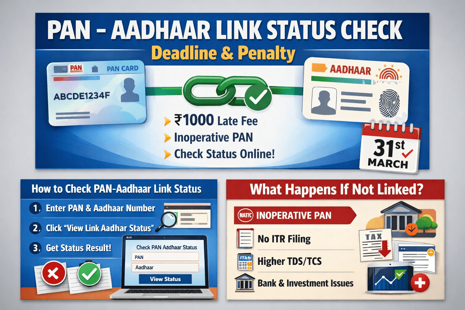 Pan Aadhaar Link Status Check
