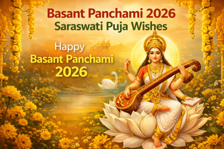 Happy Basant Panchami 2026: Goddess Saraswati Blessing Devotees with Knowledge and Wisdom