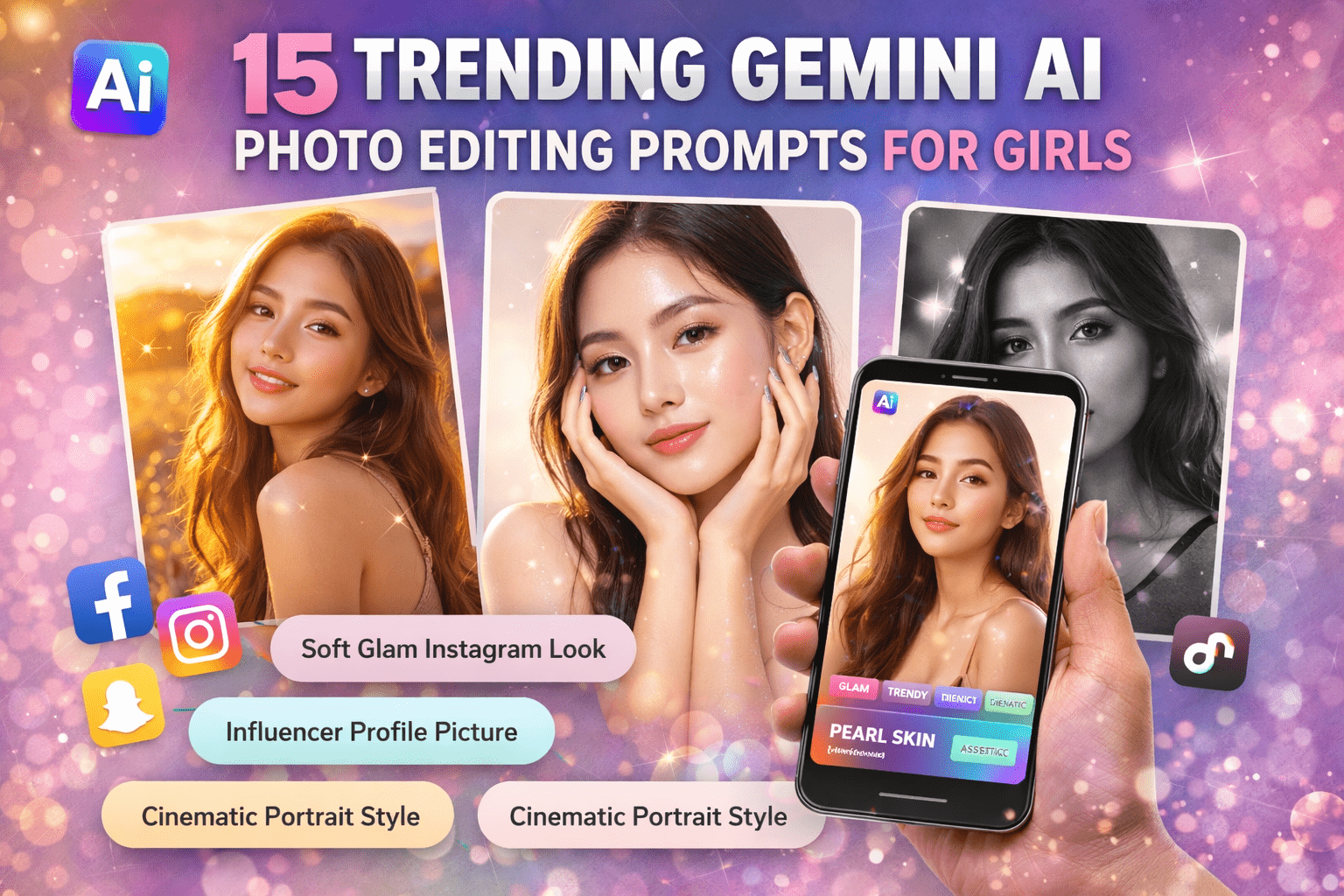 Gemini AI Photo Editing Copy-Paste Prompts for Girls