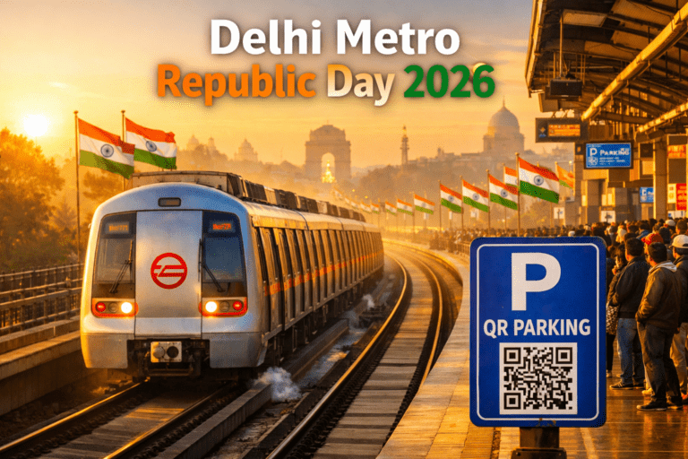 Delhi Metro Timing Republic Day 2026 DMRC Parking QR Thumbnail