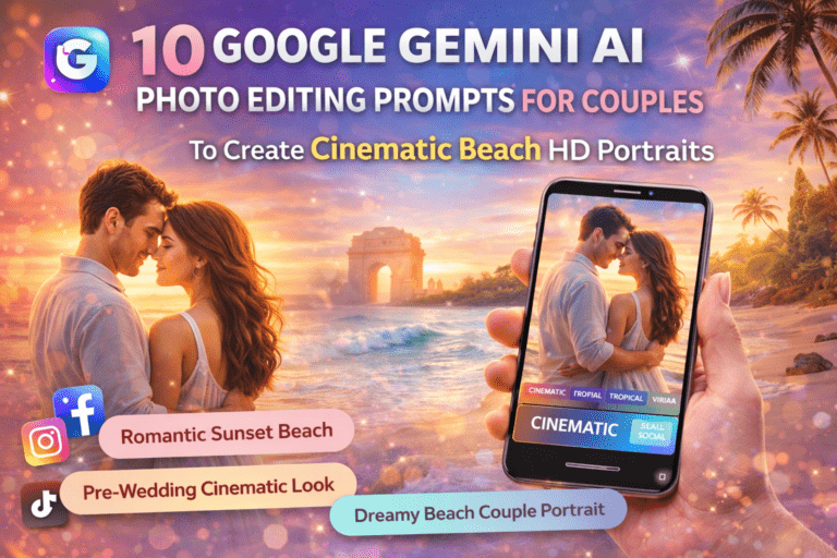 Gemini AI Couple Beach Photo Editing