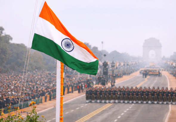 President of India hoisting the national flag at Republic Day parade in New Delhi