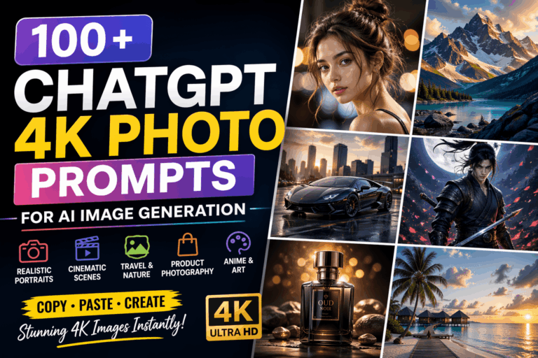 ChatGPT 4K Photo Prompts for AI Image Generation